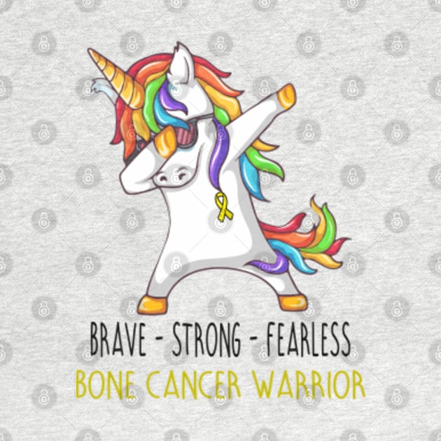 Bone Cancer Warrior Brave Strong Fearless Support Bone Cancer Warrior Gifts by ThePassion99